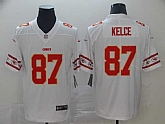 Nike Chiefs 87 Travis Kelce White Team Logos Fashion Vapor Limited Jersey,baseball caps,new era cap wholesale,wholesale hats